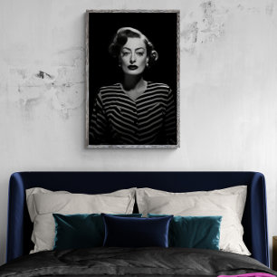 Joan Crawford i noir, svartvit poster