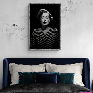 Joan Crawford i noir, svartvit poster