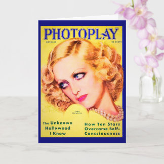 Joan Crawford Photoplay Magazine Cover Card Kort