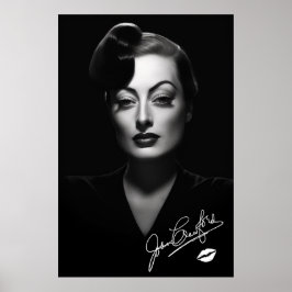 Joan Crawford, svartvitt, noir poster
