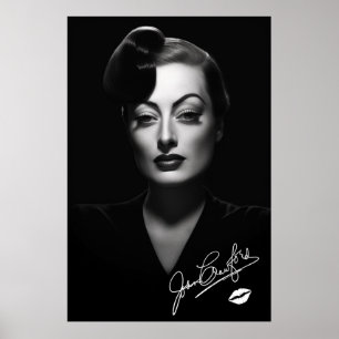 Joan Crawford, svartvitt, noir poster