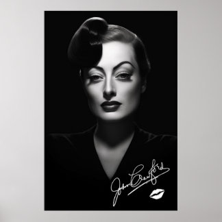 Joan Crawford, svartvitt, noir poster