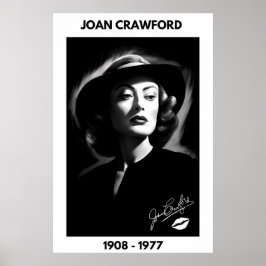 Joan Crawford, svartvitt, noir poster