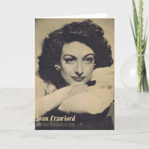 Joan Crawford White Sweater Rotogravure Photo Kort