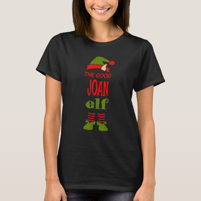 JOAN Elf Good Christmas Matching Pajama Party T Shirt (Framsida)