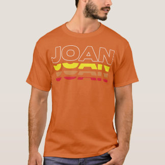 Joan Förnamn Rolig Vintage Solnedgång Joan flicka T Shirt