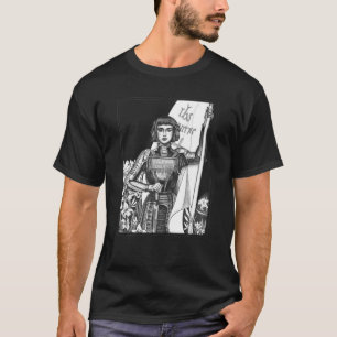 Joan i Arc Distress-Vintagen Saint-katolska Femi T Shirt