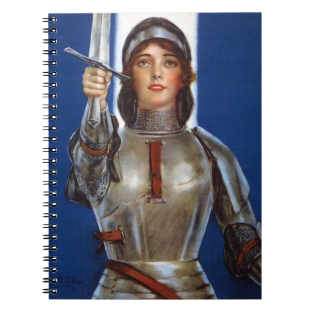 Joan i Arc Fransk Heroine Knight National Hero Anteckningsbok (Framsidan)