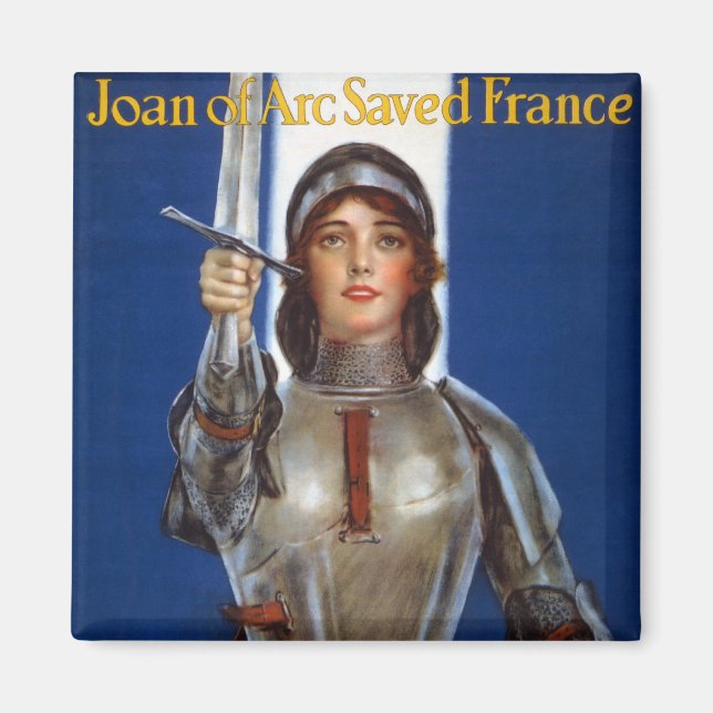 Joan i Arc Fransk Heroine Knight National Hero Magnet (Framsidan)
