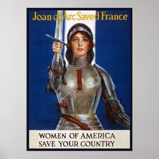 Joan i Arc Fransk Heroine Knight National Hero Poster (Framsidan)
