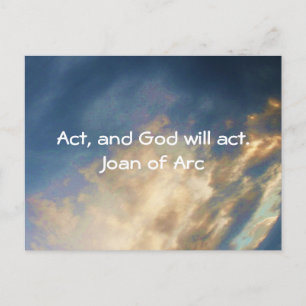 Joan i Arc-offert med moln från Blå himmel Vykort