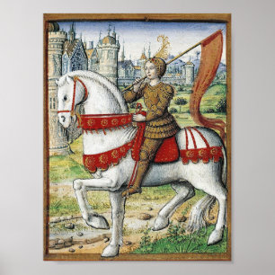 Joan i Arc om horseback Poster