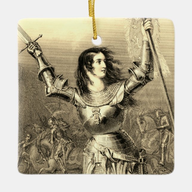 Joan i Arc Square Ornament (Framsida)