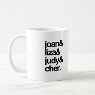 Joan Liza Judy och Cher Kaffemugg