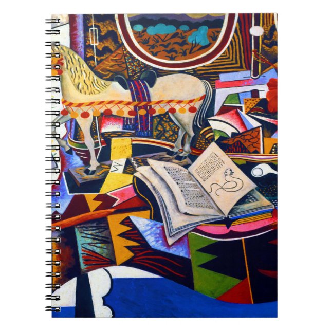 Joan Miro Horse Pipe och Red Flower Anteckningsbok (Framsidan)