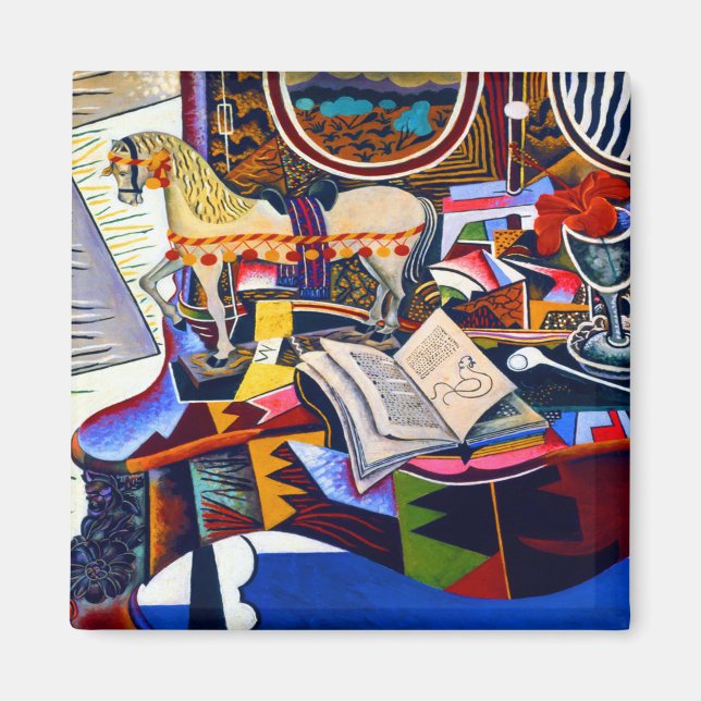 Joan Miro Horse Pipe och Red Flower Magnet (Framsidan)