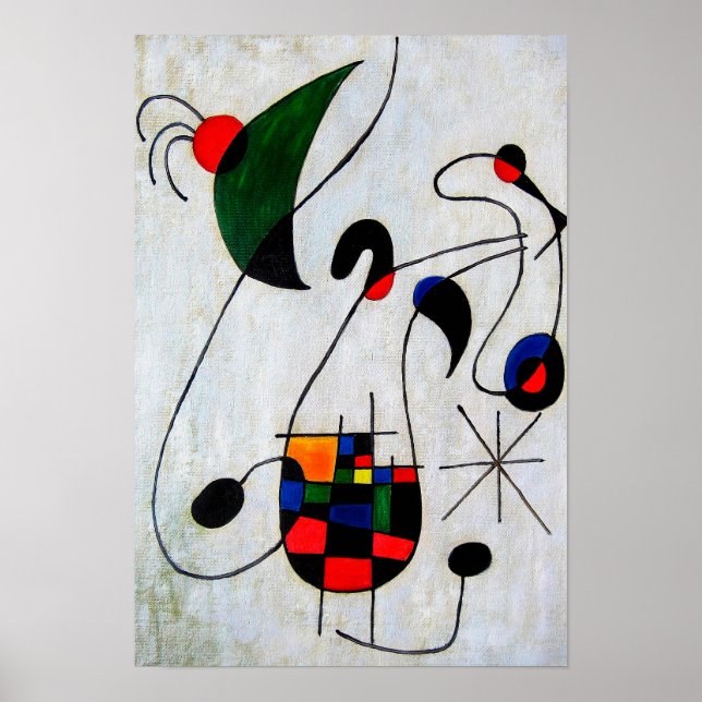joan miro-målningar konst, abstrakt konst poster (Framsidan)