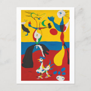 joan miro-målningar konst, abstrakt konst vykort