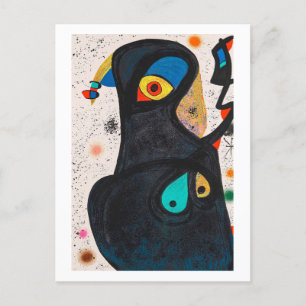 joan miro-målningar konst, abstrakt konst vykort