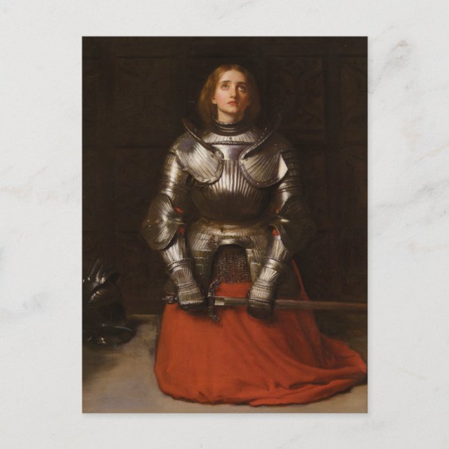 Joan of Arc. 1865 av John Everett Millais Vykort (Framsida)