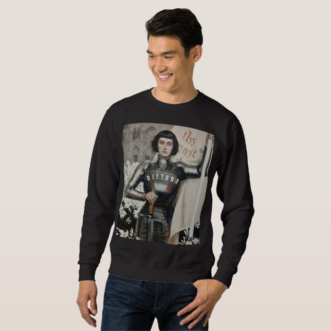  "Joan of Arc" Black Sweatshirt  (Hel framsida)