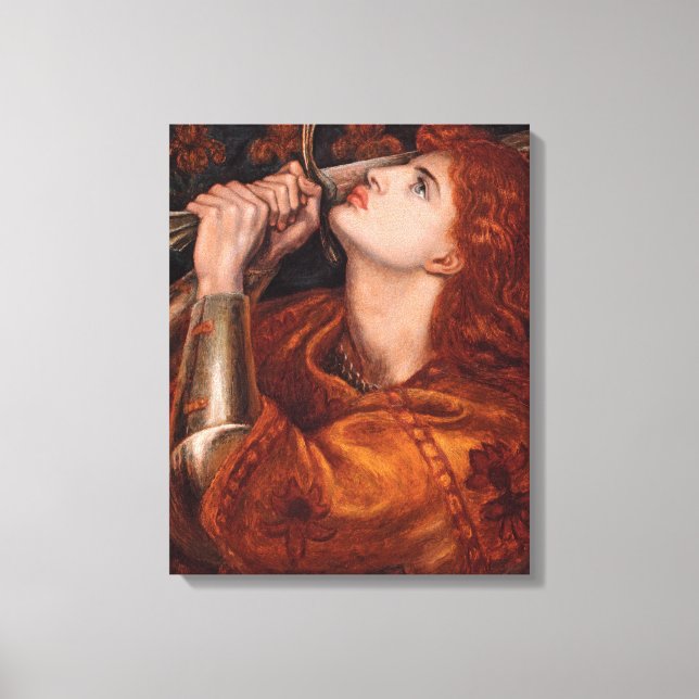 Joan of Arc, c. 1882 från Dante Gabriel Rossetti Canvastryck (Framsida)