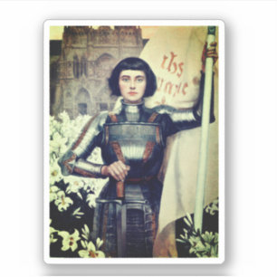 Joan of Arc (illustration av Albert Lynch) Klistermärken