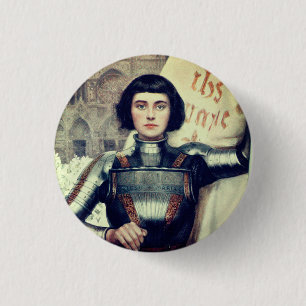 Joan of Arc (illustration av Albert Lynch) Knapp