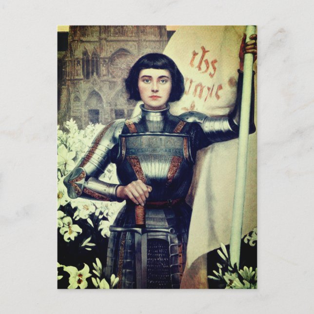 Joan of Arc (illustration av Albert Lynch) Vykort (Framsida)