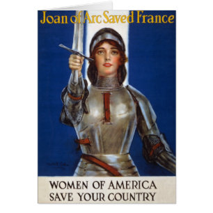 Joan of Arc: Orléans' jungfru, riddarhjältinna Hälsningskort