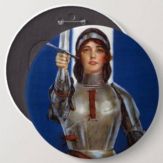 Joan of Arc: Orléans' jungfru, riddarhjältinna Knapp (Framsida & baksida)
