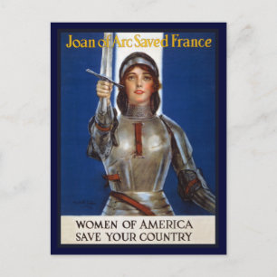 Joan of Arc: Orléans' jungfru, riddarhjältinna Vykort
