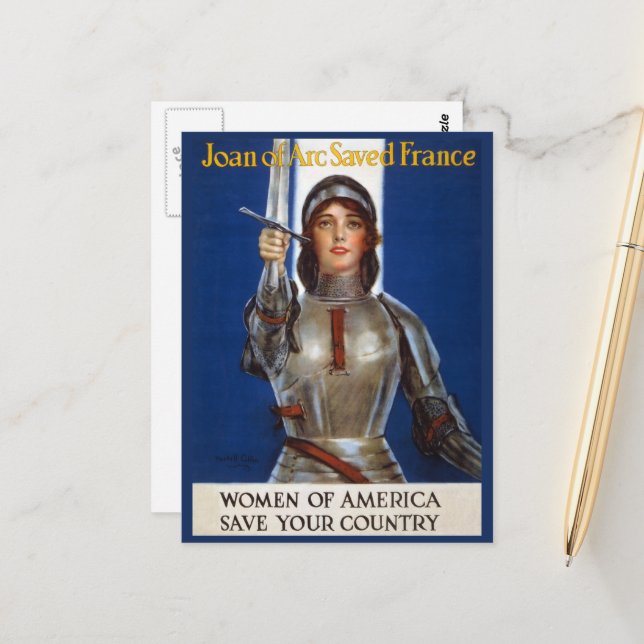 Joan of Arc: Orléans' jungfru, riddarhjältinna Vykort (Fram/Back In Situ)