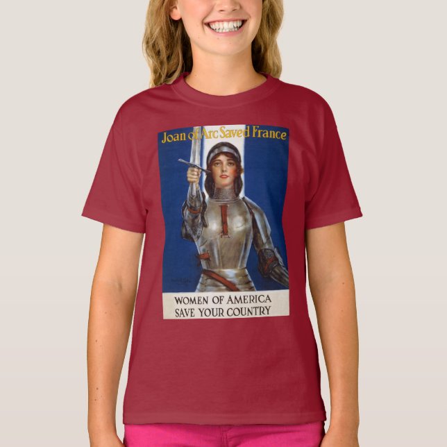 Joan of Arc: Orleans Maid, Knight Heroine T Shirt (Framsida)