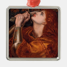 Joan of Arc (Porträtt) (av Dante Gabriel Rossetti) Julgransprydnad Metall