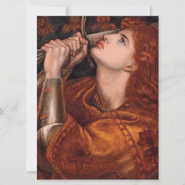 Joan of Arc (Porträtt) (av Dante Gabriel Rossetti) Kort (Framsida)