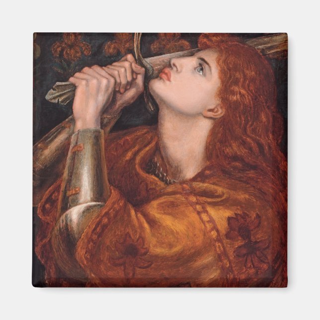 Joan of Arc (Porträtt) (av Dante Gabriel Rossetti) Magnet (Framsidan)