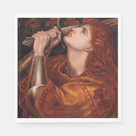 Joan of Arc (Porträtt) (av Dante Gabriel Rossetti) Pappersservett