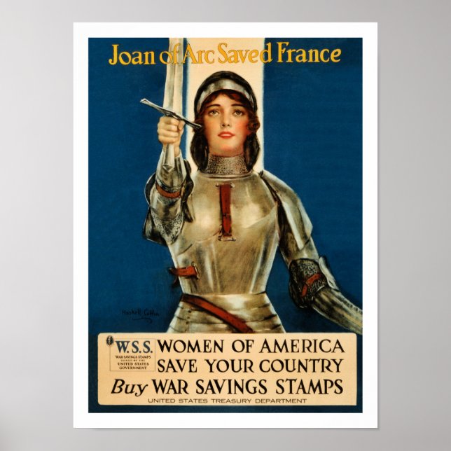 Joan of Arc Saved Frankrike Världskrig 1 Poster (Framsidan)