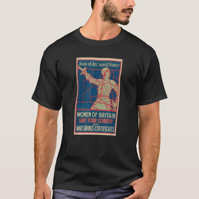 Joan of Arc Saved Frankrike Ww2 Propaganda Poster T Shirt (Framsida)
