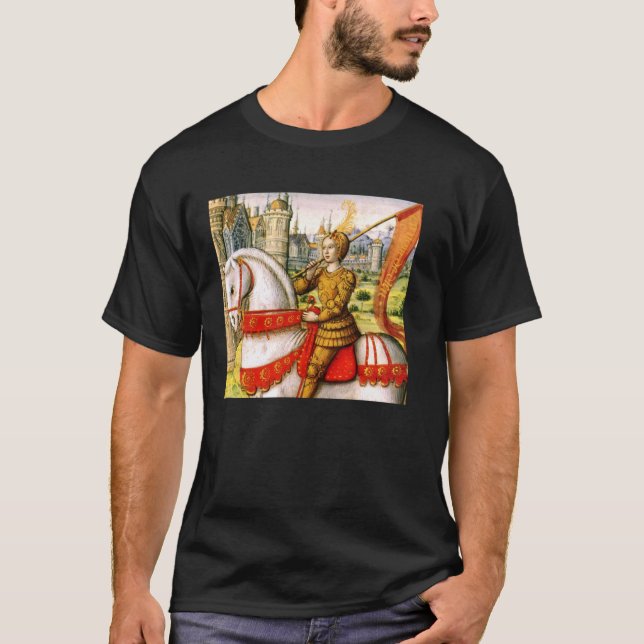 Joan Of Arc till häst T Shirt (Framsida)