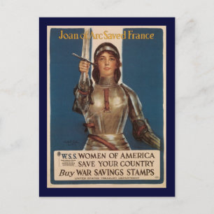 Joan of Arc Världskrig II Vykort