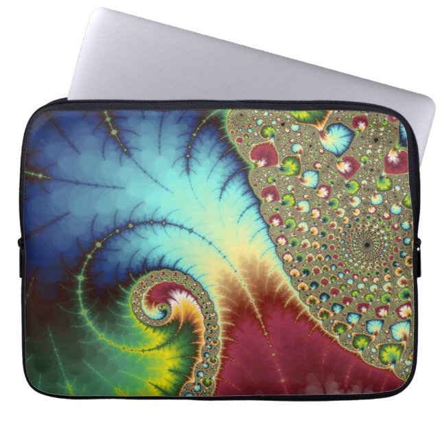Joanie 50 Fractal Art Laptop Fodral (Framsidan)