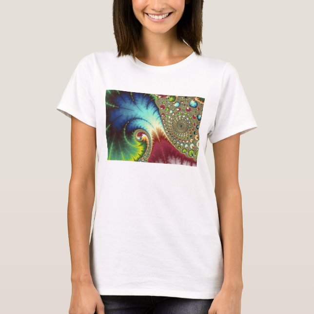 Joanie 50 Fractal Art T Shirt (Framsida)