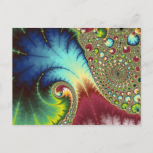 Joanie 50 Fractal Art Vykort