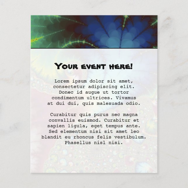 Joanie 50 Fraktal konst Flygblad (Framsidan)