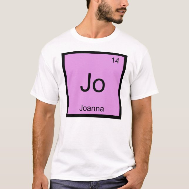 Joanna  Namn Kemiskt Element Periodiska Systemet Tröja (Framsida)