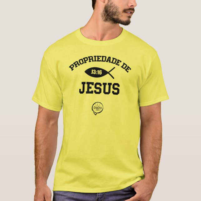 JOÃO 3:16 - Propriedade de Jesus Tee (Framsida)