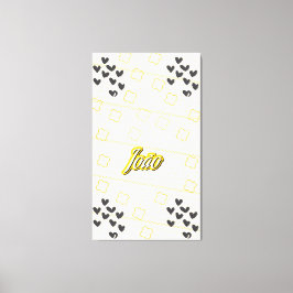 João, nome pessoal de caligrafia desenhada à mão canvastryck