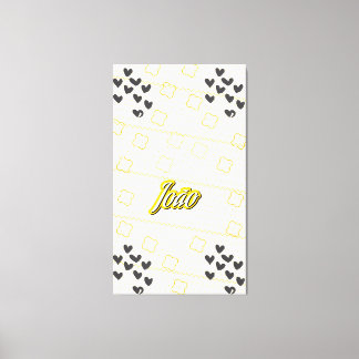 João, nome pessoal de caligrafia desenhada à mão canvastryck